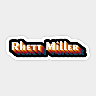 retro vintage Rhett Miller Sticker